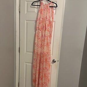Peach Love California Pink Floral Maxi Dress